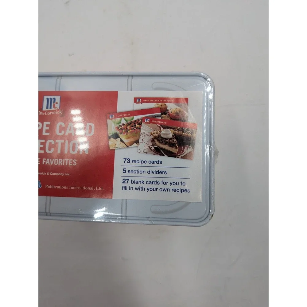 McCormick Recipe Card Collection All-Time Favorites Tin Sealed 73 Cards 2017